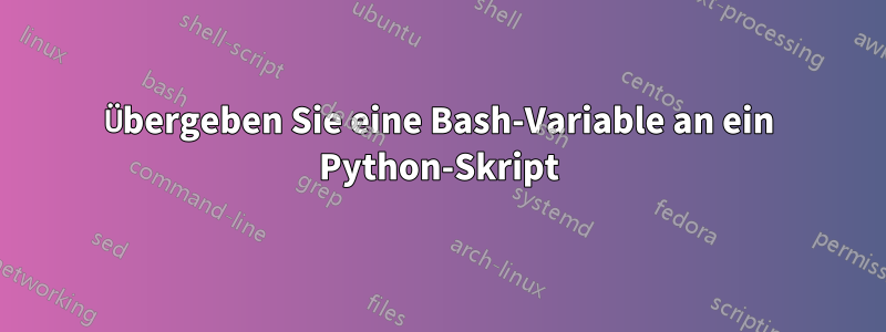Übergeben Sie eine Bash-Variable an ein Python-Skript