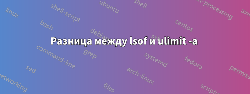 Разница между lsof и ulimit -a