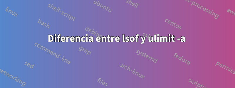 Diferencia entre lsof y ulimit -a