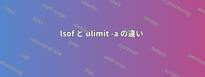 lsof と ulimit -a の違い