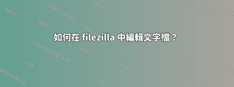 如何在 filezilla 中編輯文字檔？