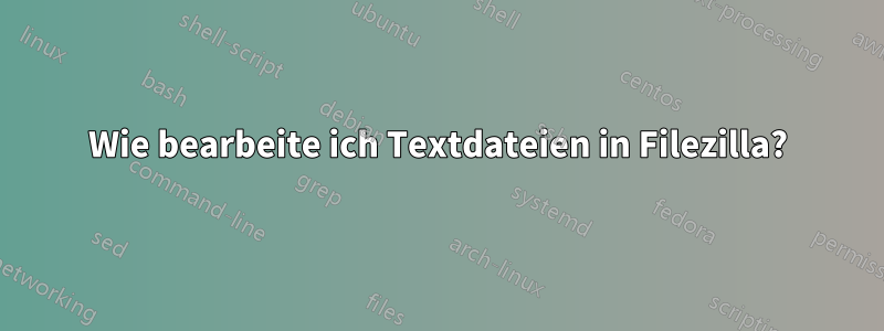 Wie bearbeite ich Textdateien in Filezilla?