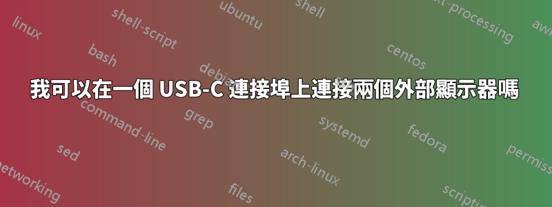 我可以在一個 USB-C 連接埠上連接兩個外部顯示器嗎