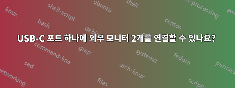 USB-C 포트 하나에 외부 모니터 2개를 연결할 수 있나요?