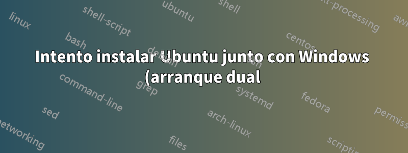 Intento instalar Ubuntu junto con Windows (arranque dual) en mi Dell XPS 13 9370