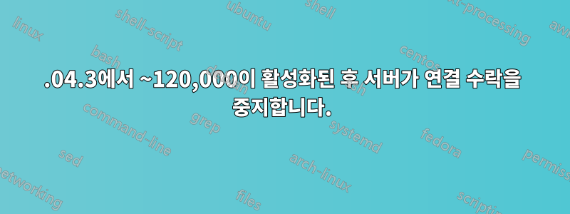 18.04.3에서 ~120,000이 활성화된 후 서버가 연결 수락을 중지합니다.