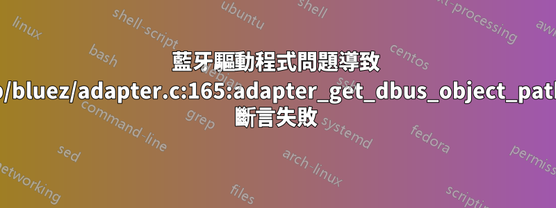 藍牙驅動程式問題導致 lib/bluez/adapter.c:165:adapter_get_dbus_object_path: 斷言失敗