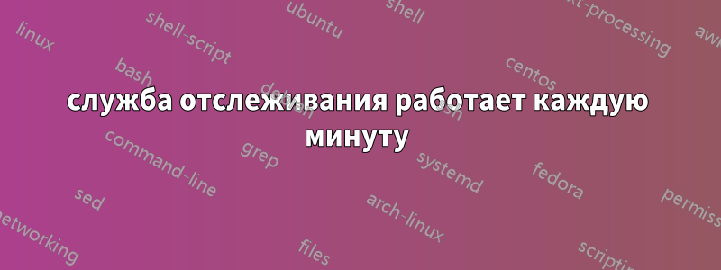 служба отслеживания работает каждую минуту