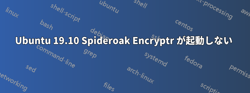 Ubuntu 19.10 Spideroak Encryptr が起動しない