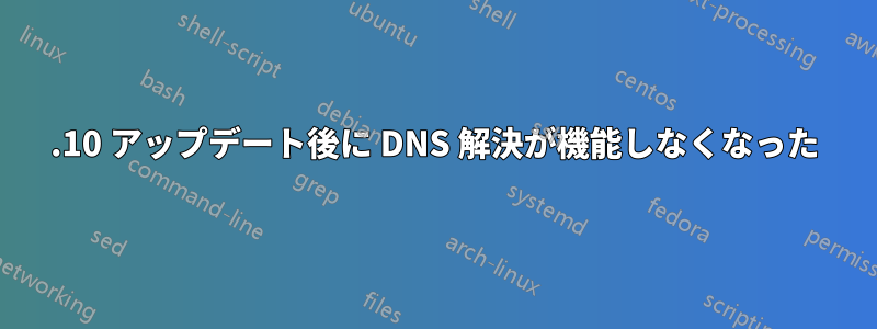 19.10 アップデート後に DNS 解決が機能しなくなった