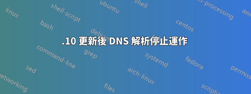 19.10 更新後 DNS 解析停止運作