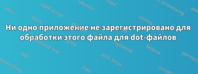 Ни одно приложение не зарегистрировано для обработки этого файла для dot-файлов