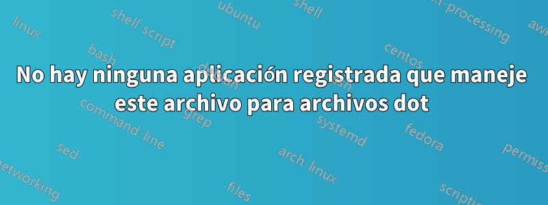 No hay ninguna aplicación registrada que maneje este archivo para archivos dot