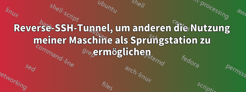 Reverse-SSH-Tunnel, um anderen die Nutzung meiner Maschine als Sprungstation zu ermöglichen