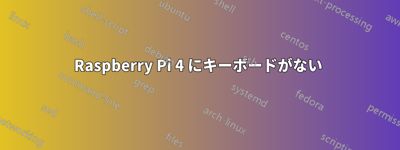 Raspberry Pi 4 にキーボードがない