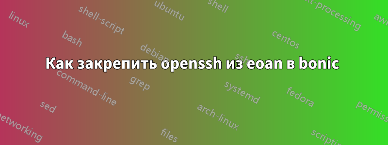 Как закрепить openssh из eoan в bonic