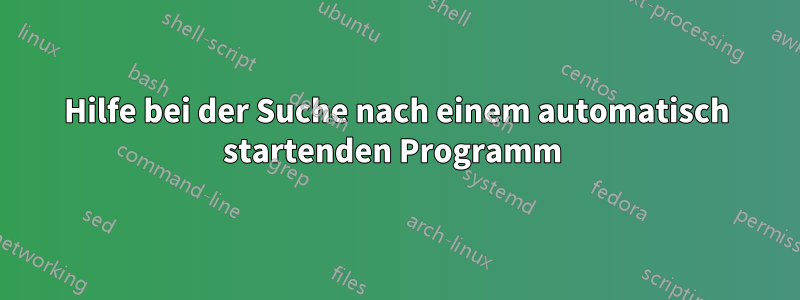 Hilfe bei der Suche nach einem automatisch startenden Programm 