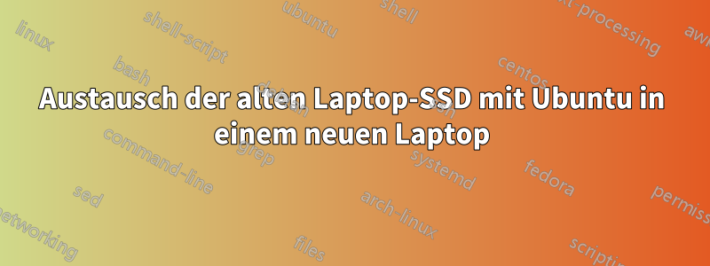 Austausch der alten Laptop-SSD mit Ubuntu in einem neuen Laptop