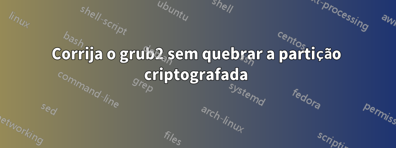 Corrija o grub2 sem quebrar a partição criptografada