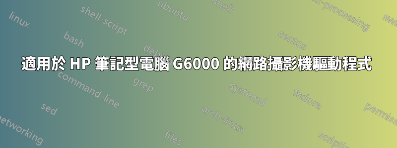 適用於 HP 筆記型電腦 G6000 的網路攝影機驅動程式