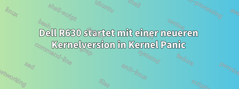 Dell R630 startet mit einer neueren Kernelversion in Kernel Panic