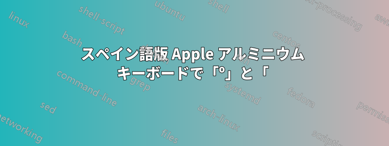 スペイン語版 Apple アルミニウム キーボードで「º」と「