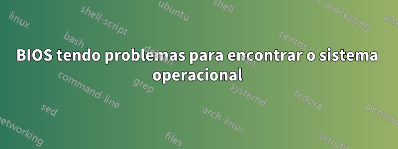 BIOS tendo problemas para encontrar o sistema operacional