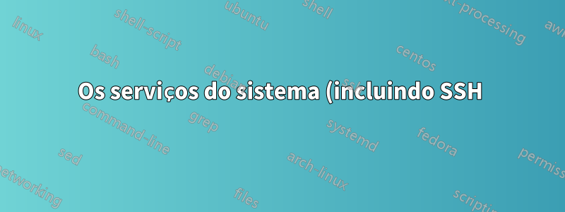 Os serviços do sistema (incluindo SSH) não iniciam após a edição de /etc/resolv.conf e reinicialização