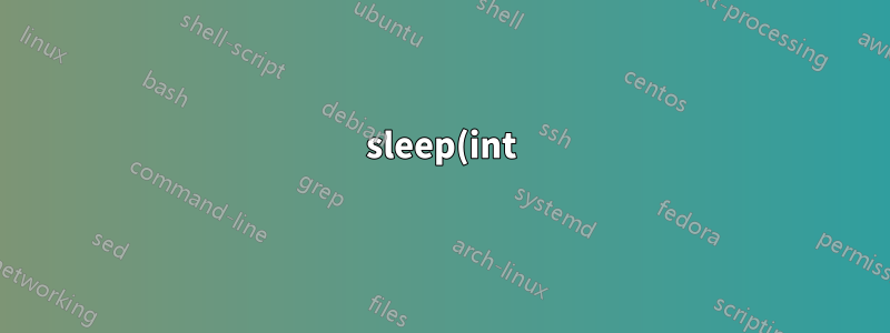 sleep(int)-Code wird in der C-Programmierung nicht in der richtigen Reihenfolge ausgeführt