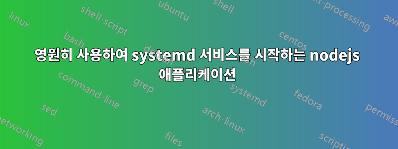 영원히 사용하여 systemd 서비스를 시작하는 nodejs 애플리케이션