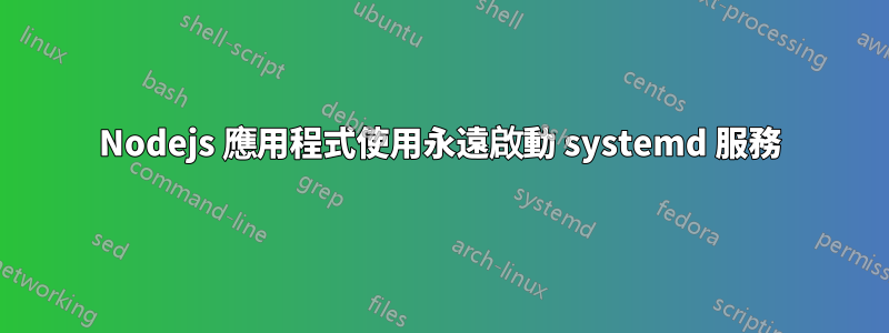 Nodejs 應用程式使用永遠啟動 systemd 服務