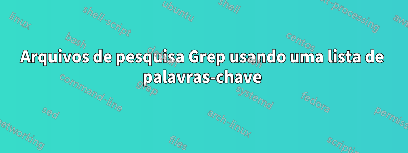 Arquivos de pesquisa Grep usando uma lista de palavras-chave