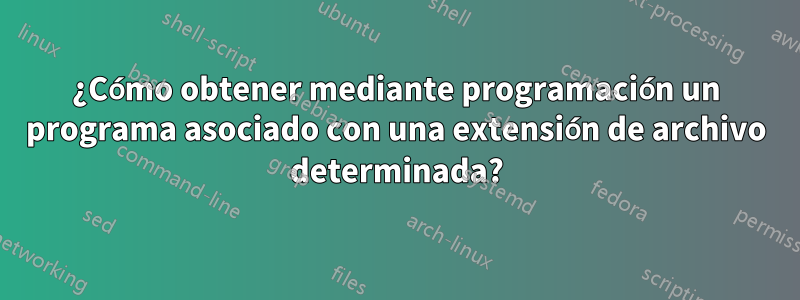 ¿Cómo obtener mediante programación un programa asociado con una extensión de archivo determinada?