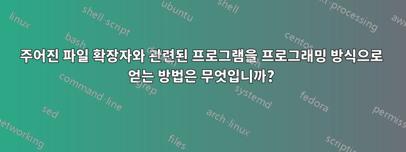 주어진 파일 확장자와 관련된 프로그램을 프로그래밍 방식으로 얻는 방법은 무엇입니까?