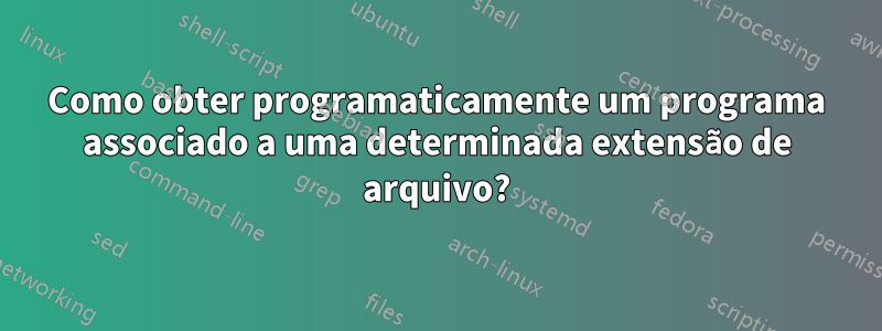 Como obter programaticamente um programa associado a uma determinada extensão de arquivo?