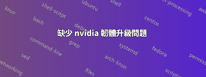 缺少 nvidia 韌體升級問題