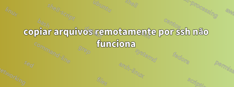 copiar arquivos remotamente por ssh não funciona