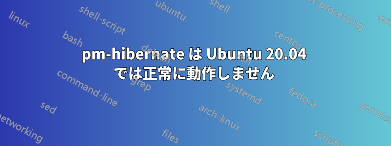 pm-hibernate は Ubuntu 20.04 では正常に動作しません