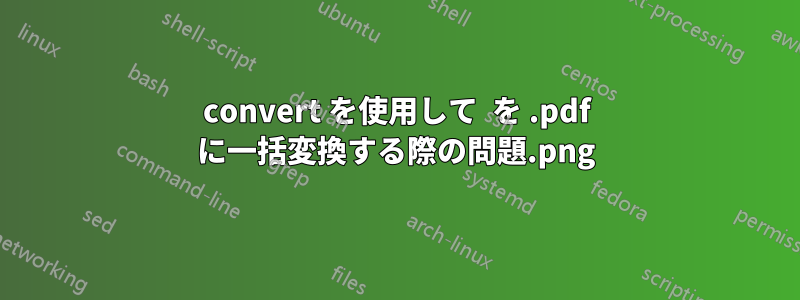 convert を使用して .png を .pdf に一括変換する際の問題