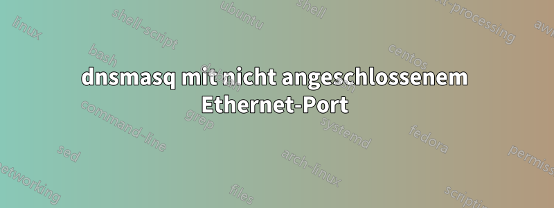 dnsmasq mit nicht angeschlossenem Ethernet-Port