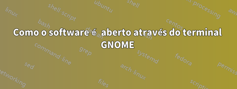 Como o software é aberto através do terminal GNOME