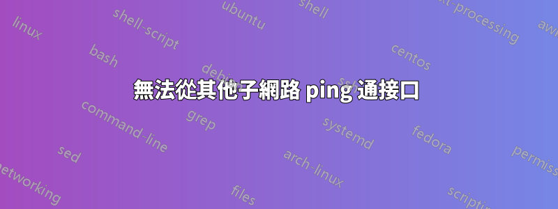 無法從其他子網路 ping 通接口