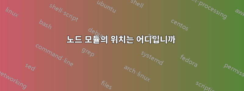 노드 모듈의 위치는 어디입니까