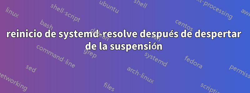 reinicio de systemd-resolve después de despertar de la suspensión