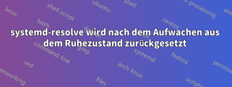 systemd-resolve wird nach dem Aufwachen aus dem Ruhezustand zurückgesetzt