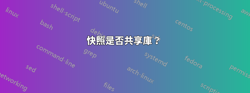 快照是否共享庫？