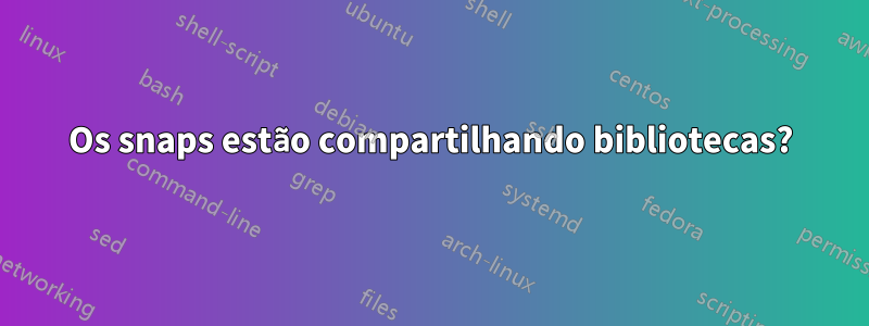 Os snaps estão compartilhando bibliotecas?