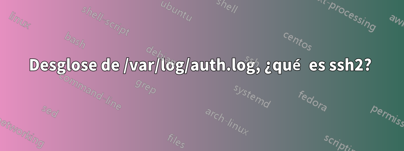 Desglose de /var/log/auth.log, ¿qué es ssh2?