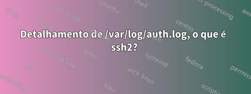 Detalhamento de /var/log/auth.log, o que é ssh2?