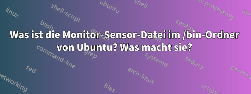 Was ist die Monitor-Sensor-Datei im /bin-Ordner von Ubuntu? Was macht sie?